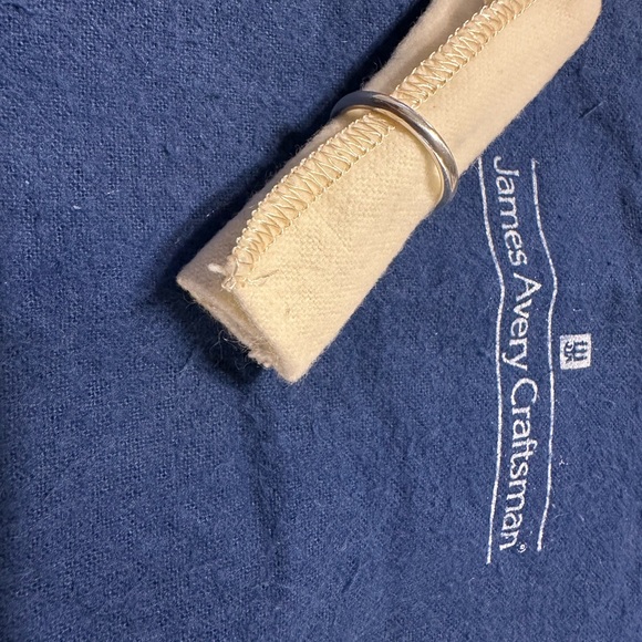 JAMES AVERY remembrance ring, pink sapphire (October) birthstone sz 7 - Picture 4 of 6